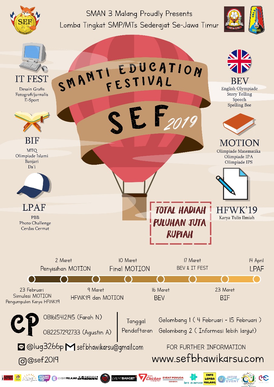 SMA Negeri 3 Malang - SMANTI EDUCATION FESTIVAL ( SEF ) 2019